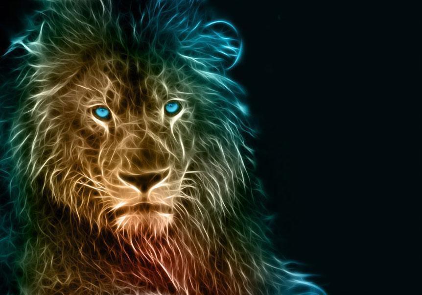 Fototapete - Abstract lion Artgeist