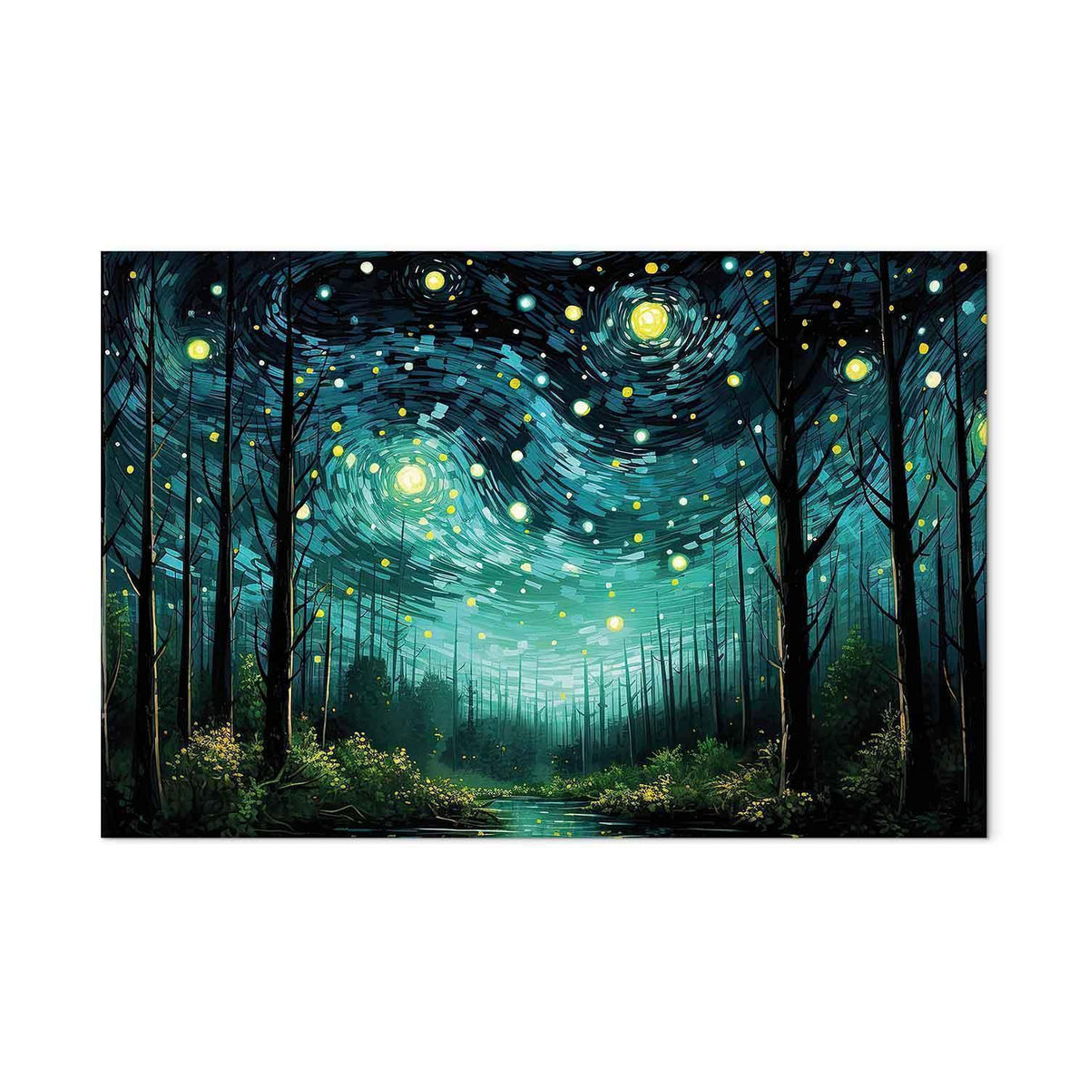 Wandbild XXL - Starry night - a modern version of Van Gogh's night sky