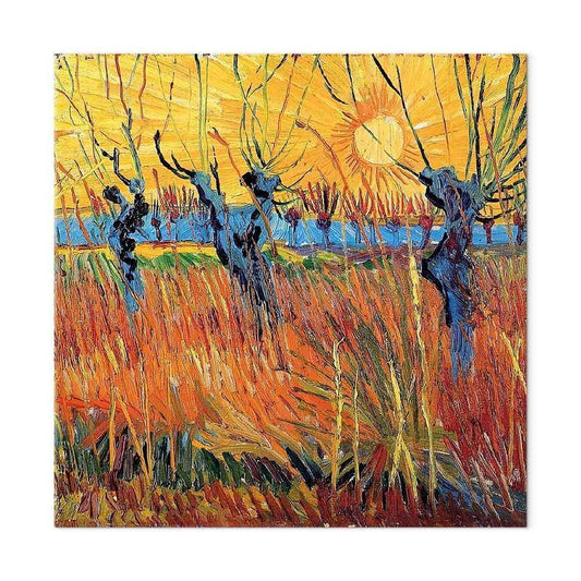 Leinwandbild - Vincent van Gogh – Willows at Sunset