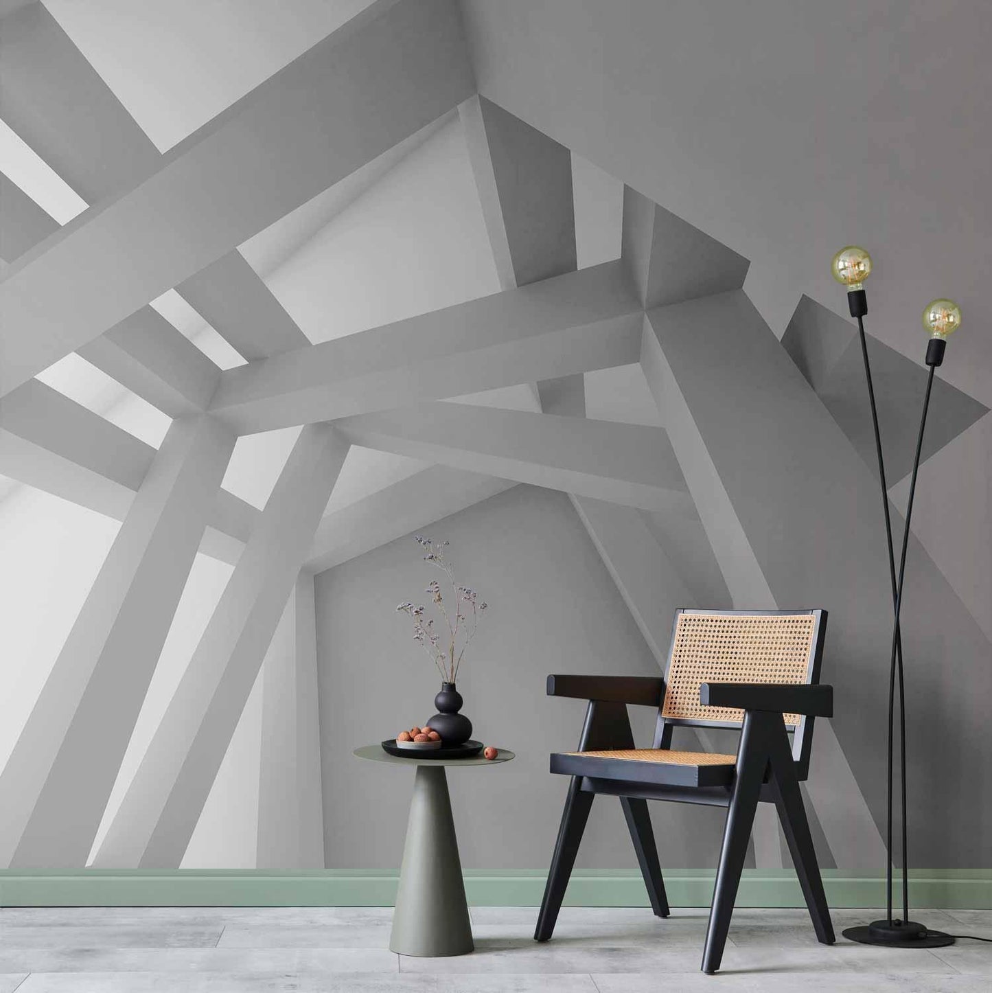 Fototapete – Weiße Architekturstruktur im modernen Stil