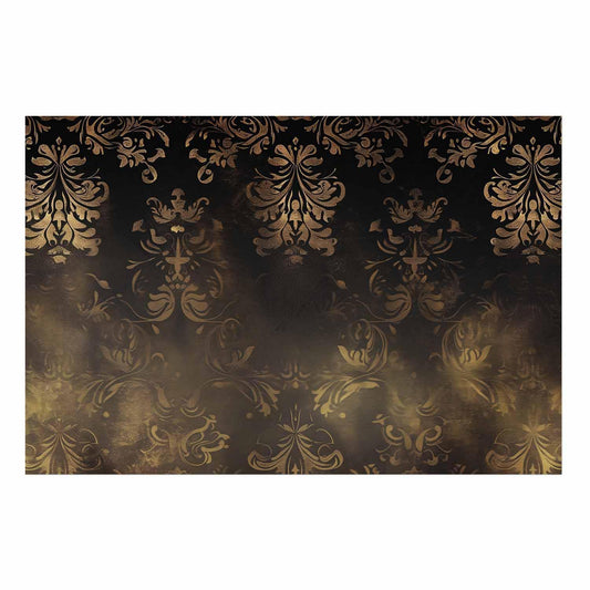 Poster - Dark Baroque Patterns with Golden Accents