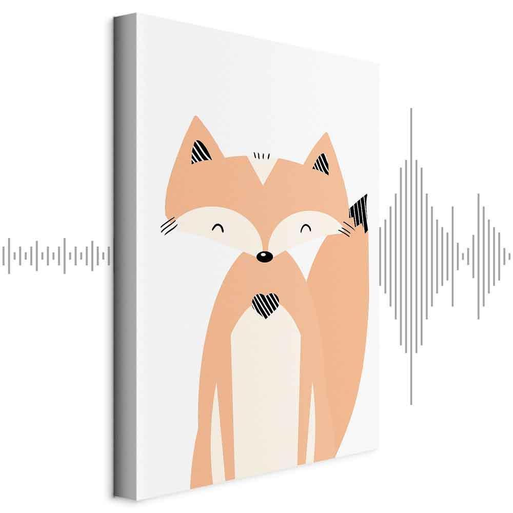 Leinwandbild - Happy Fox (1 Part) Vertical