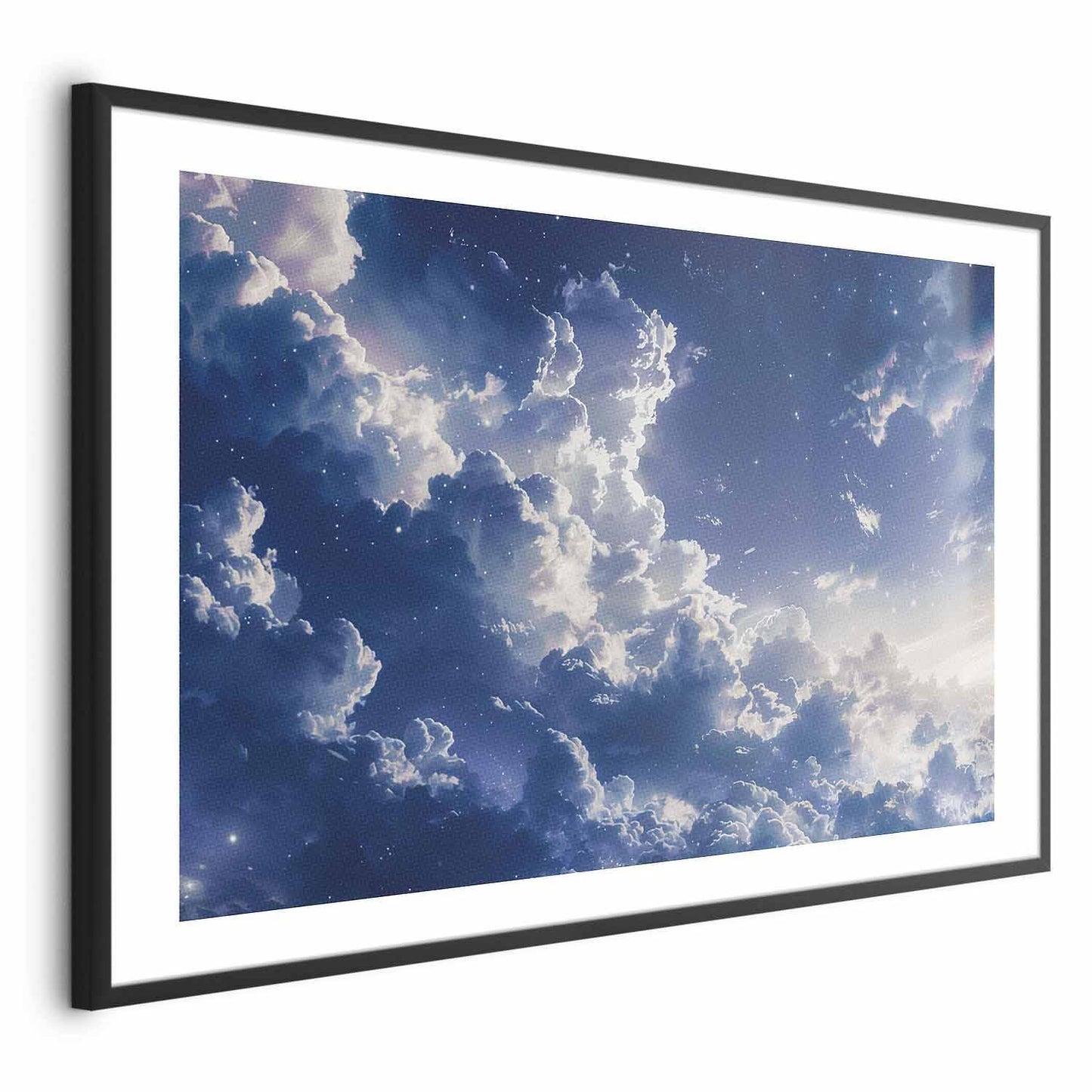 Poster - Starry Clouds and Soft Light Over a Corner of the Sky Artgeist