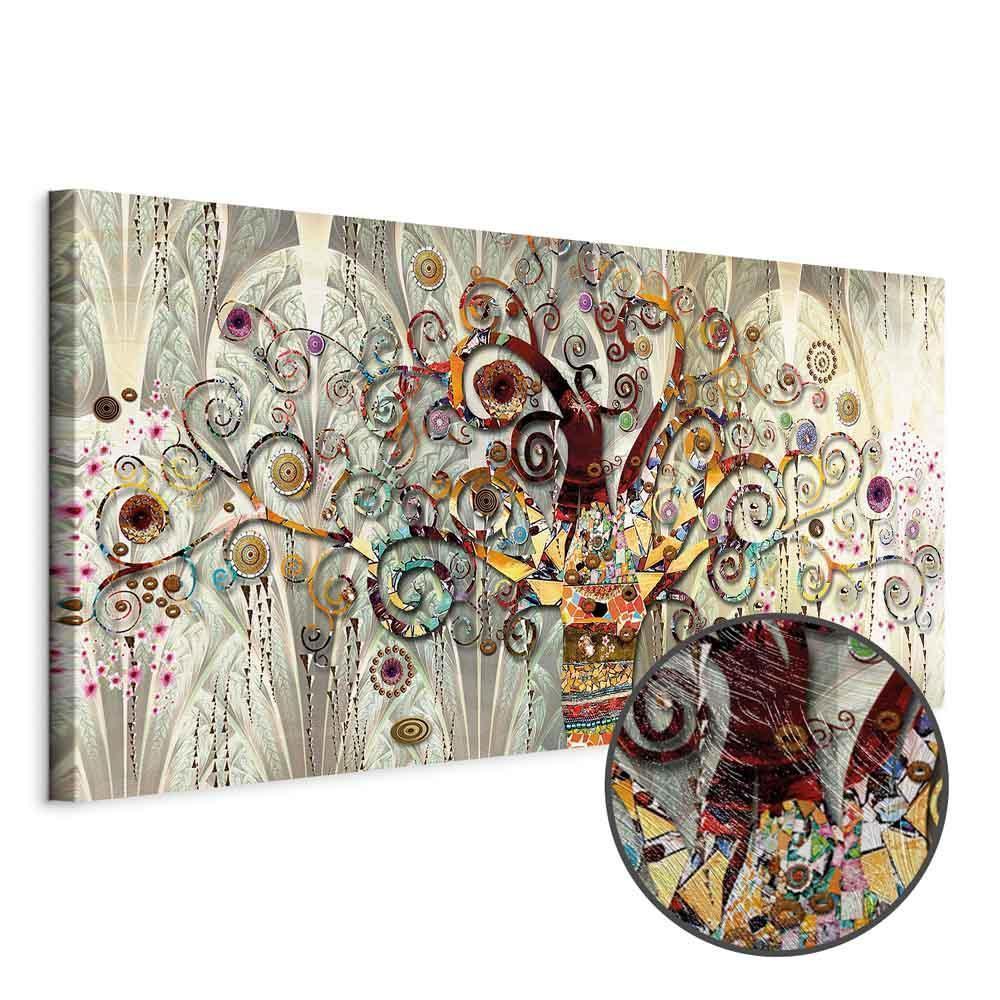 Leinwandbild Gustav Klimt Lebensbaum Bunt – Symbolische Wandkunst