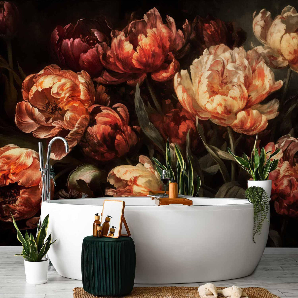 Fototapete Blühende Tulpen - Farbenfrohe Frühlingsblumen in voller Pracht