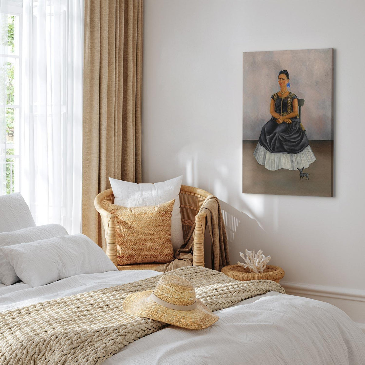 Leinwandbild - Frida Kahlo – Itzcuintli Dog with Me