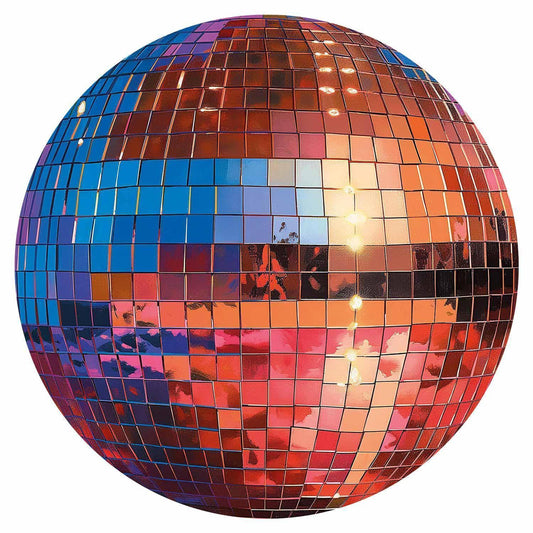 Runde Fototapete - Old gold disco ball