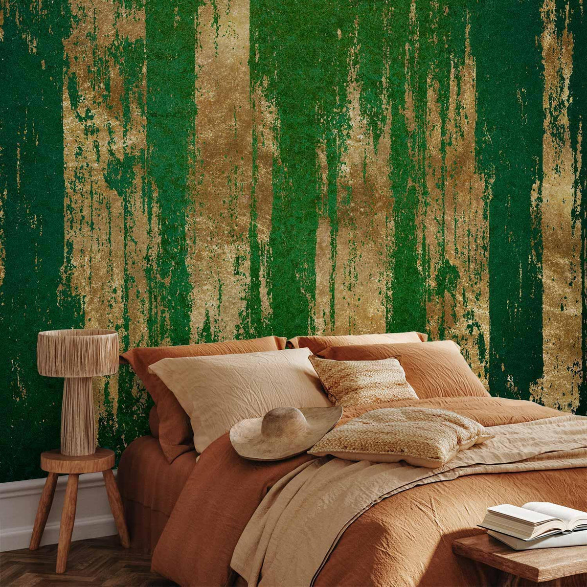 Fototapete - Golden-Green Expression