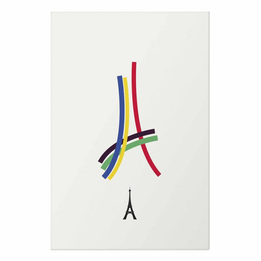 Poster - Eiffel Tower - Colored Graphic - Abstraction