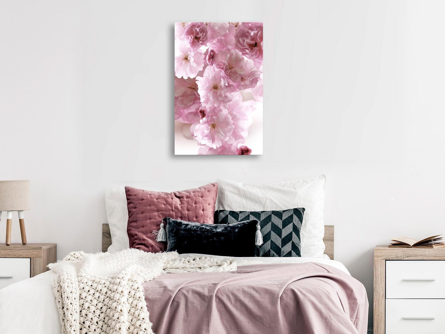 Leinwandbild - Flowery Glamour (1-part) - Flower Petals in Shades of Pink