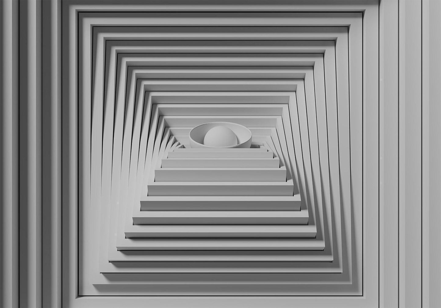 Design-Fototapete mit perspektivischem Raum-Effekt