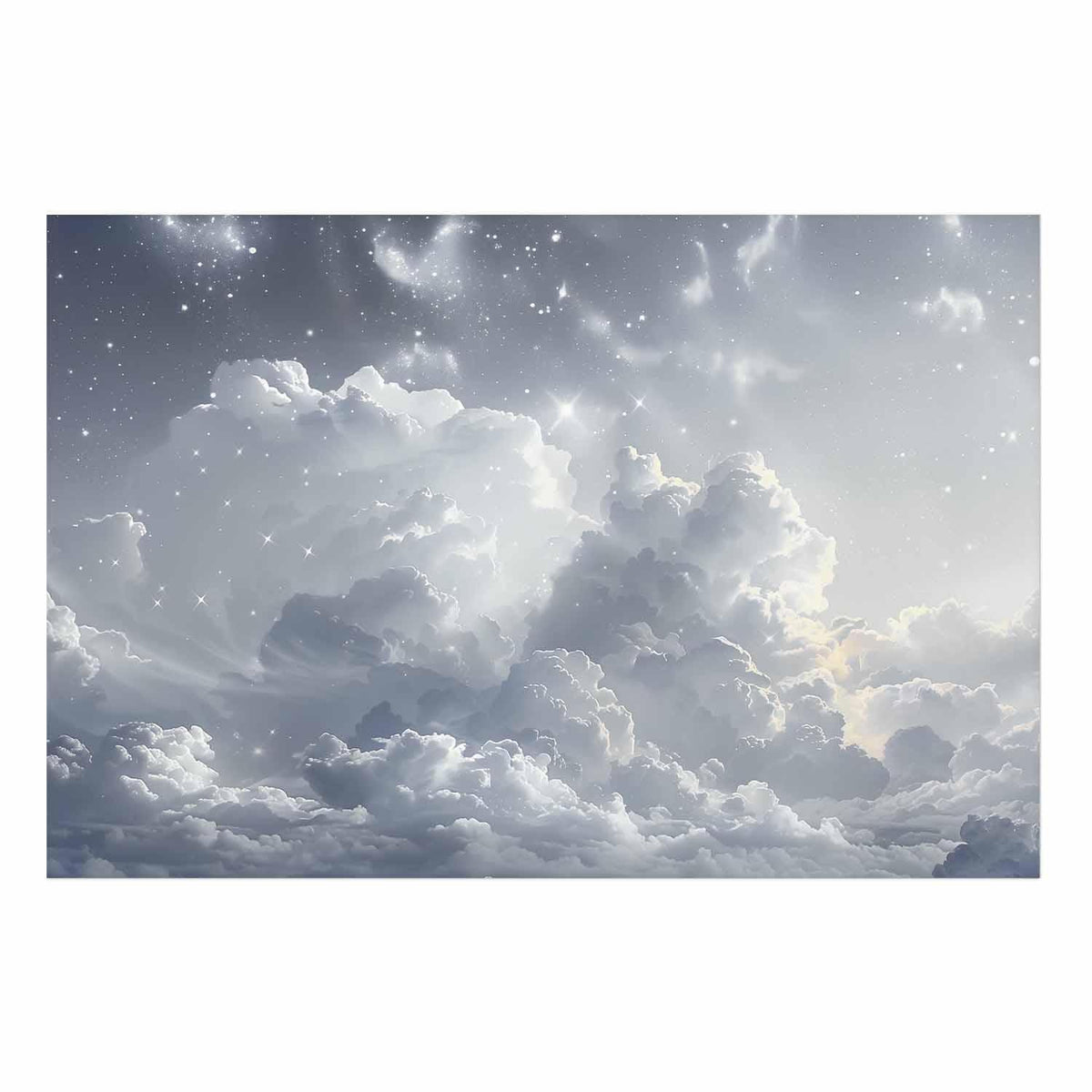 Poster - Astral Calm: Stars Scattered Over Delicate Clouds