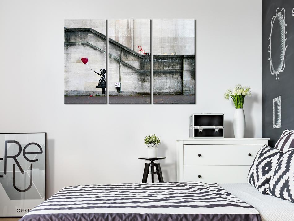 Leinwandbild - Girl With a Balloon by Banksy Artgeist