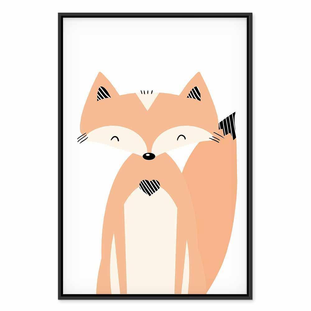 Leinwandbild - Happy Fox (1 Part) Vertical