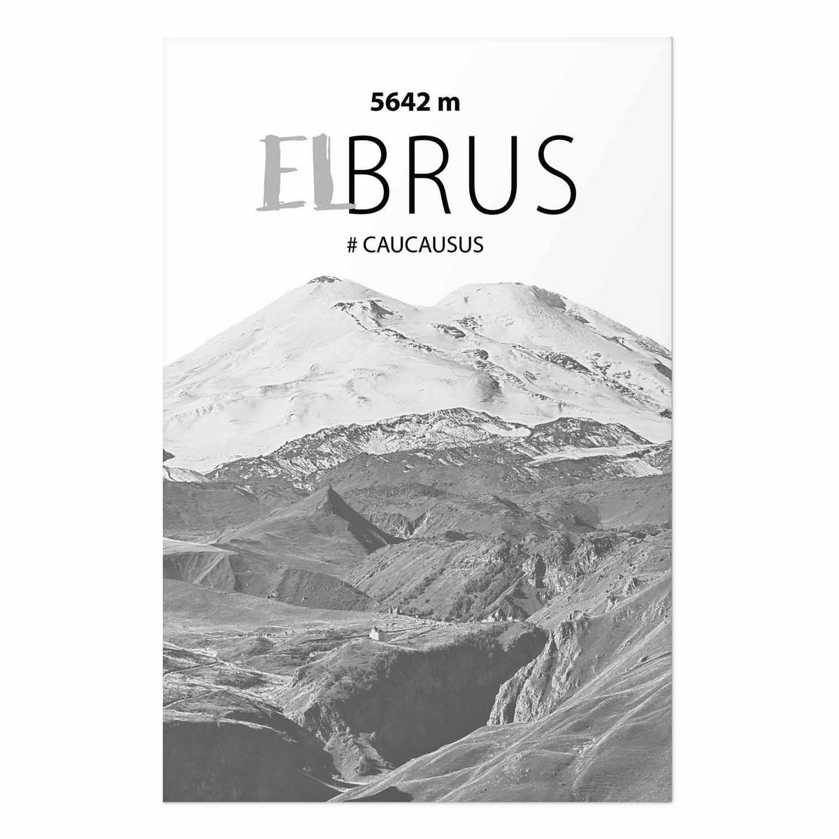 Poster - Majestic mountain peak Elbrus mountain crown mountain landscape