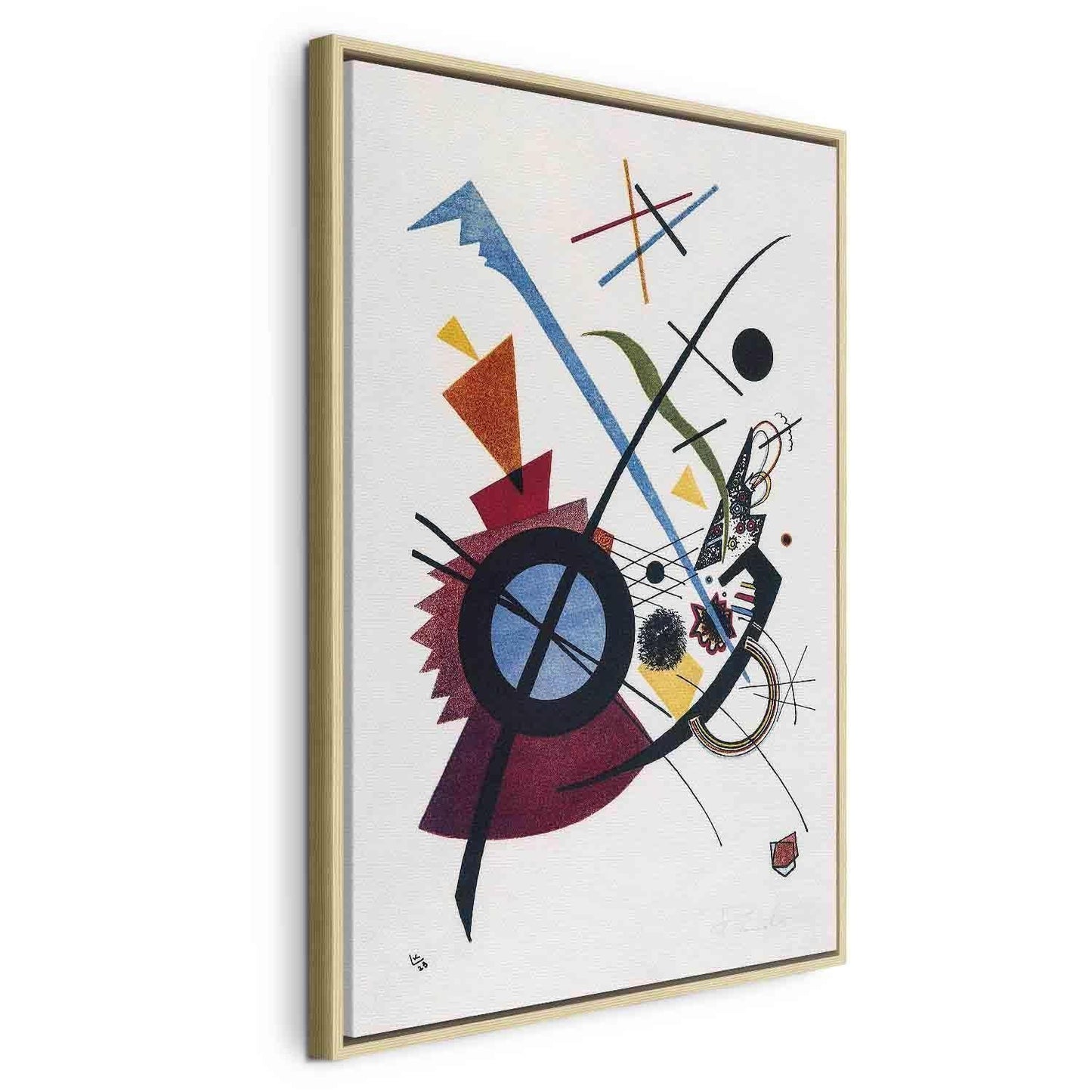 Leinwandbild - Primary Colors - Kandinsky’s Geometric Abstraction (Wassily Kandinsky) Artgeist