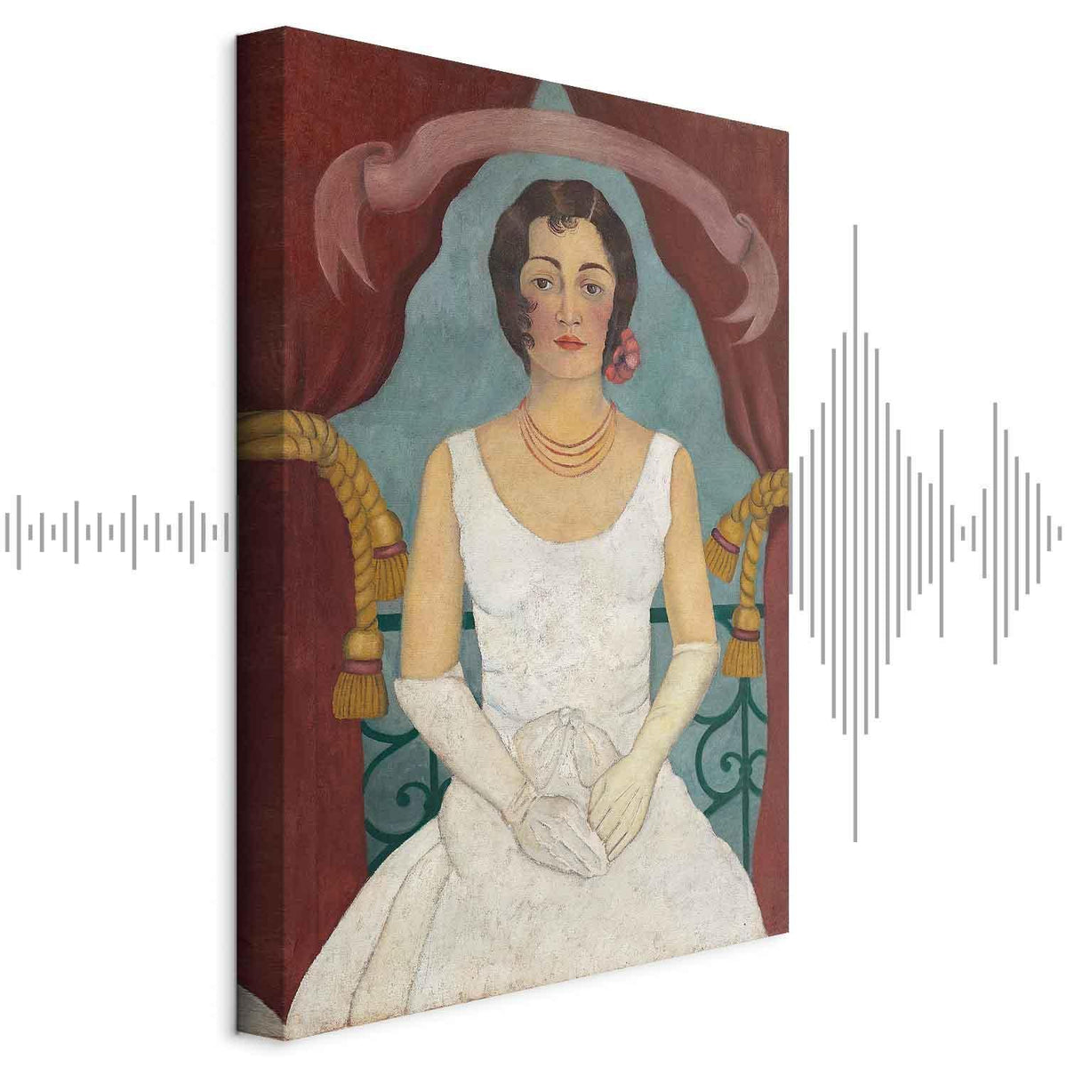 Leinwandbild - Frida Kahlo – Portrait of a Lady in White