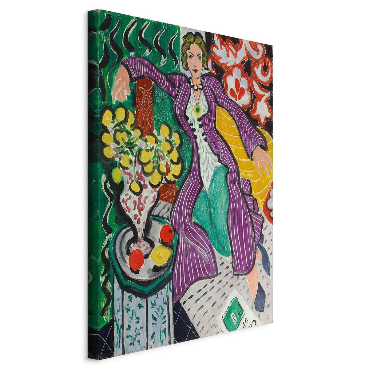 Leinwandbild - Henri Matisse – Woman in a Purple Coat