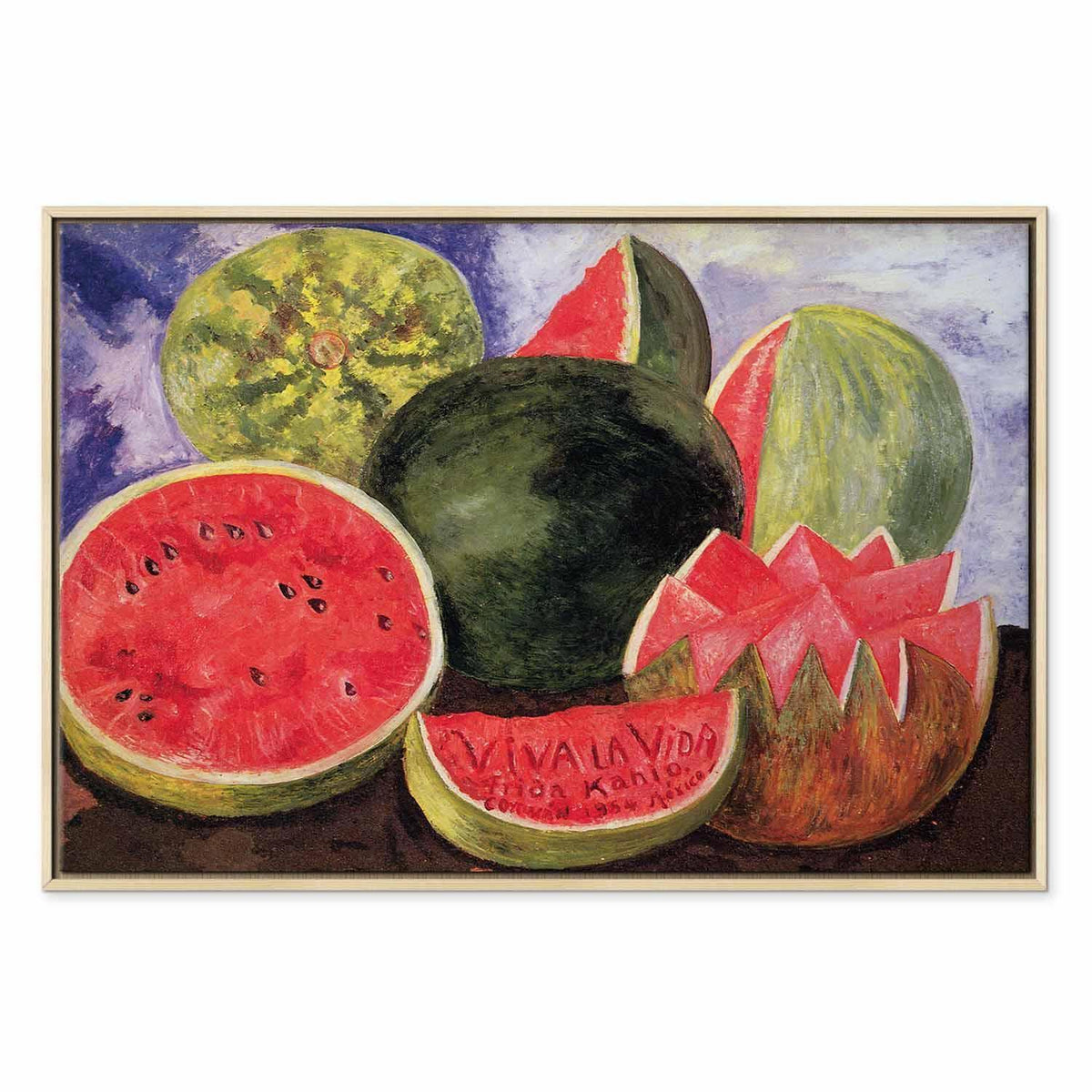 Leinwandbild - Frida Kahlo – Viva la Vida