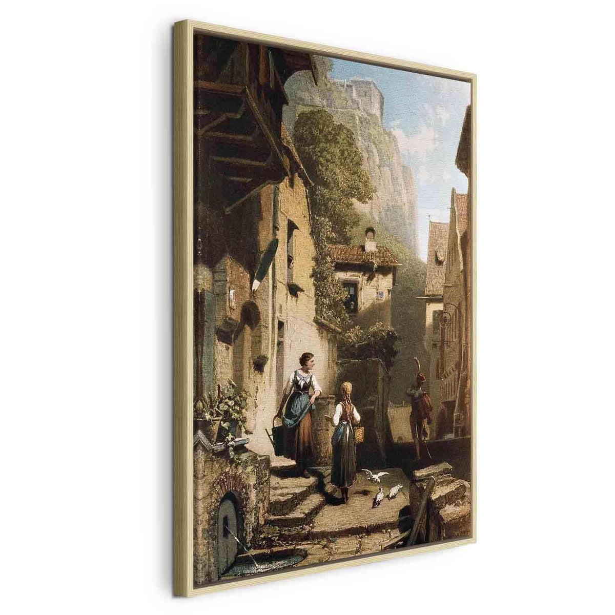 Leinwandbild - Carl Spitzweg – Im Dachstübchen