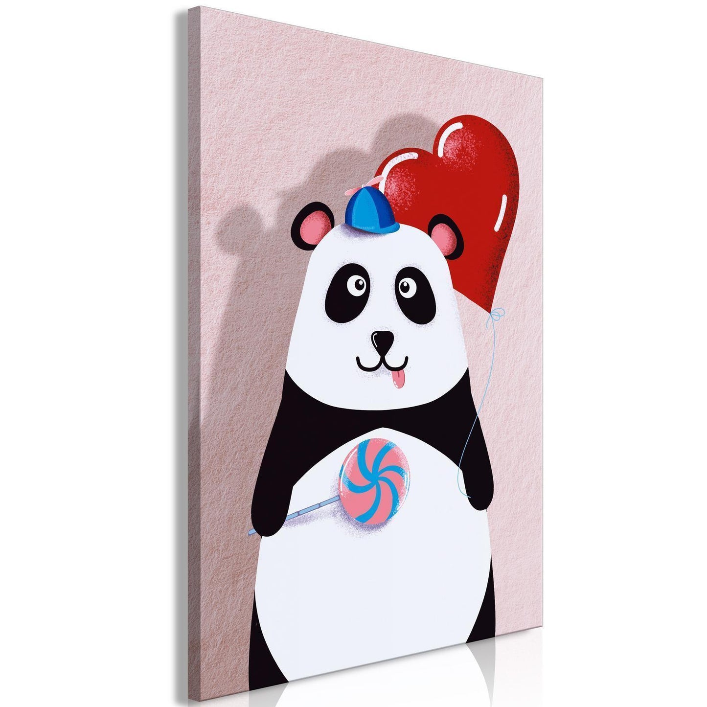 Leinwandbild - Panda with a Balloon (1 Part) Vertical Artgeist