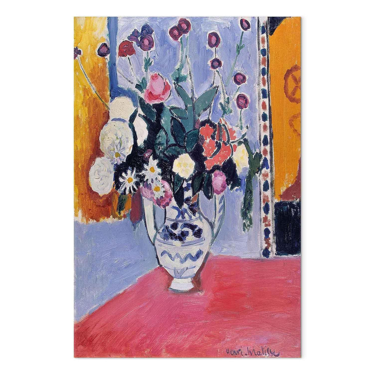 Leinwandbild - Henri Matisse – Bouquet in a Two-Handled Vase