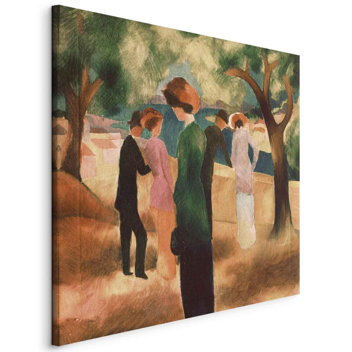 Leinwandbild - August Macke – Lady in Green Jacket