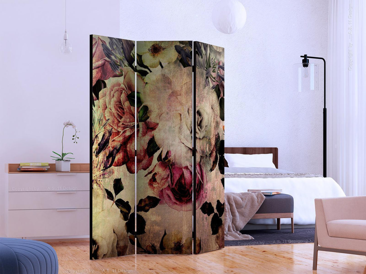 Paravent - Nostalgia Flowers Artgeist