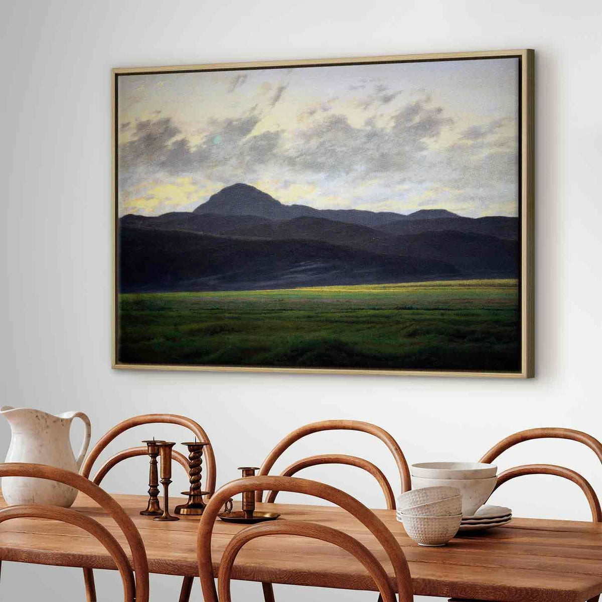 Leinwandbild - Caspar David Friedrich – Mountain Landscape in Bohemia