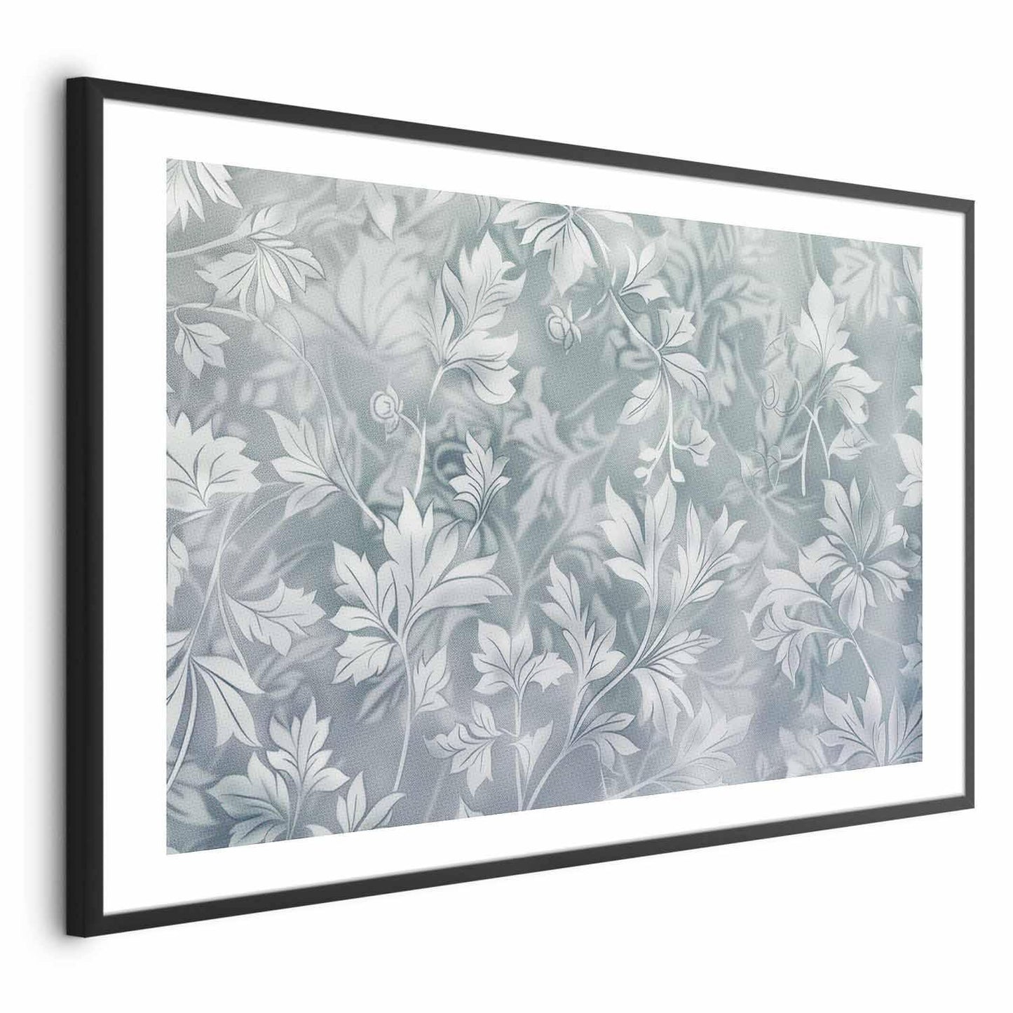 Poster - Worn Floral Patterns in Muted Turquoises Artgeist