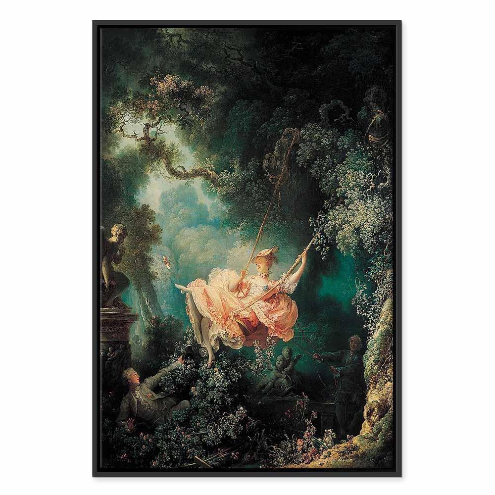 Leinwandbild Die Schaukel – Jean-Honoré Fragonard Rokoko-Meisterwerk
