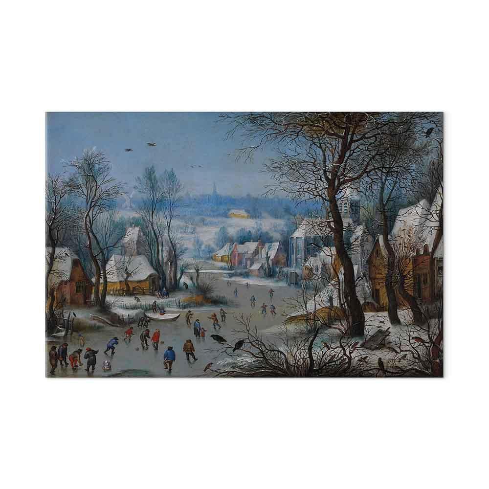 Leinwandbild - Pieter Brueghel the Younger – Winter Landscape with a Bird Trap