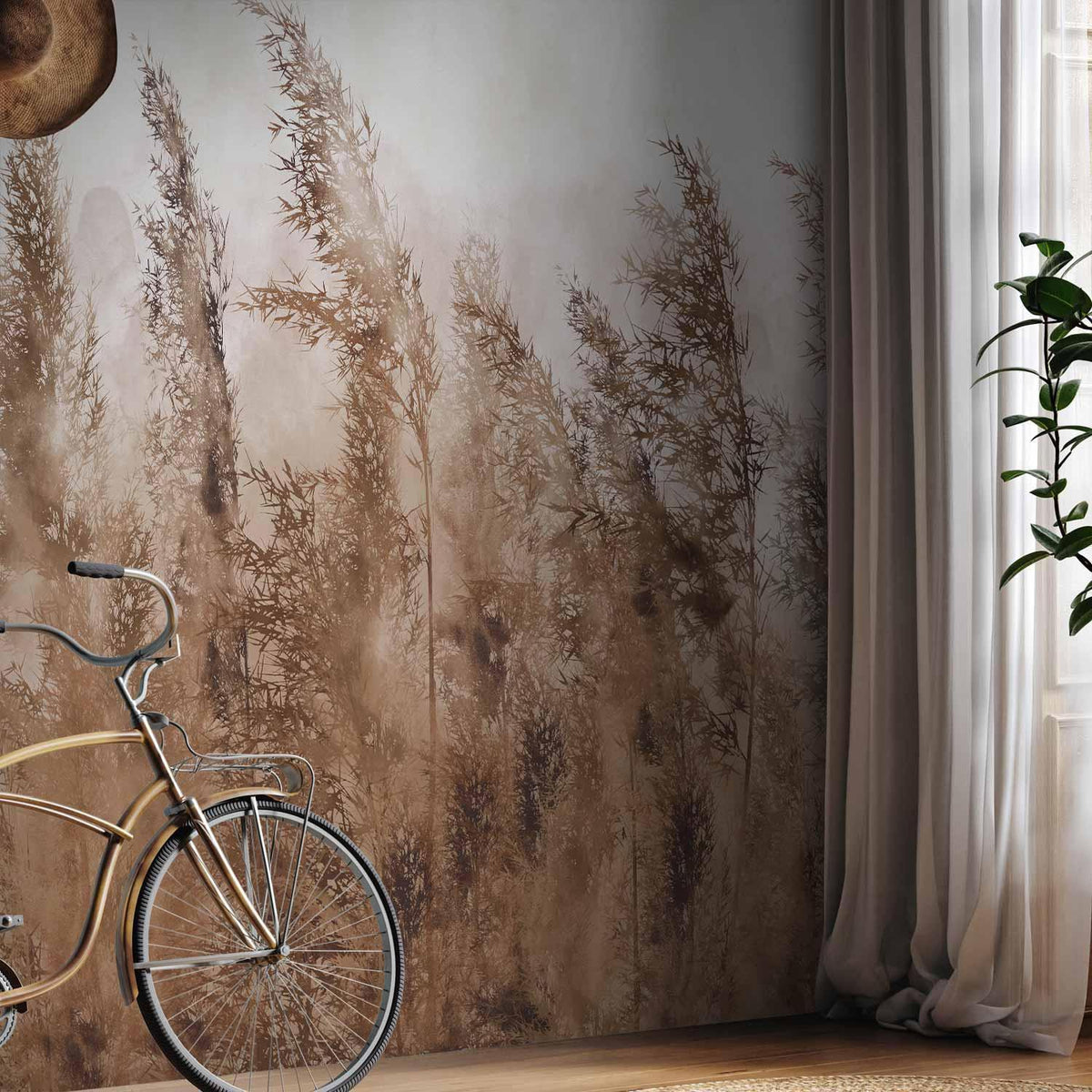 Fototapete - Tall Grasses - Brown