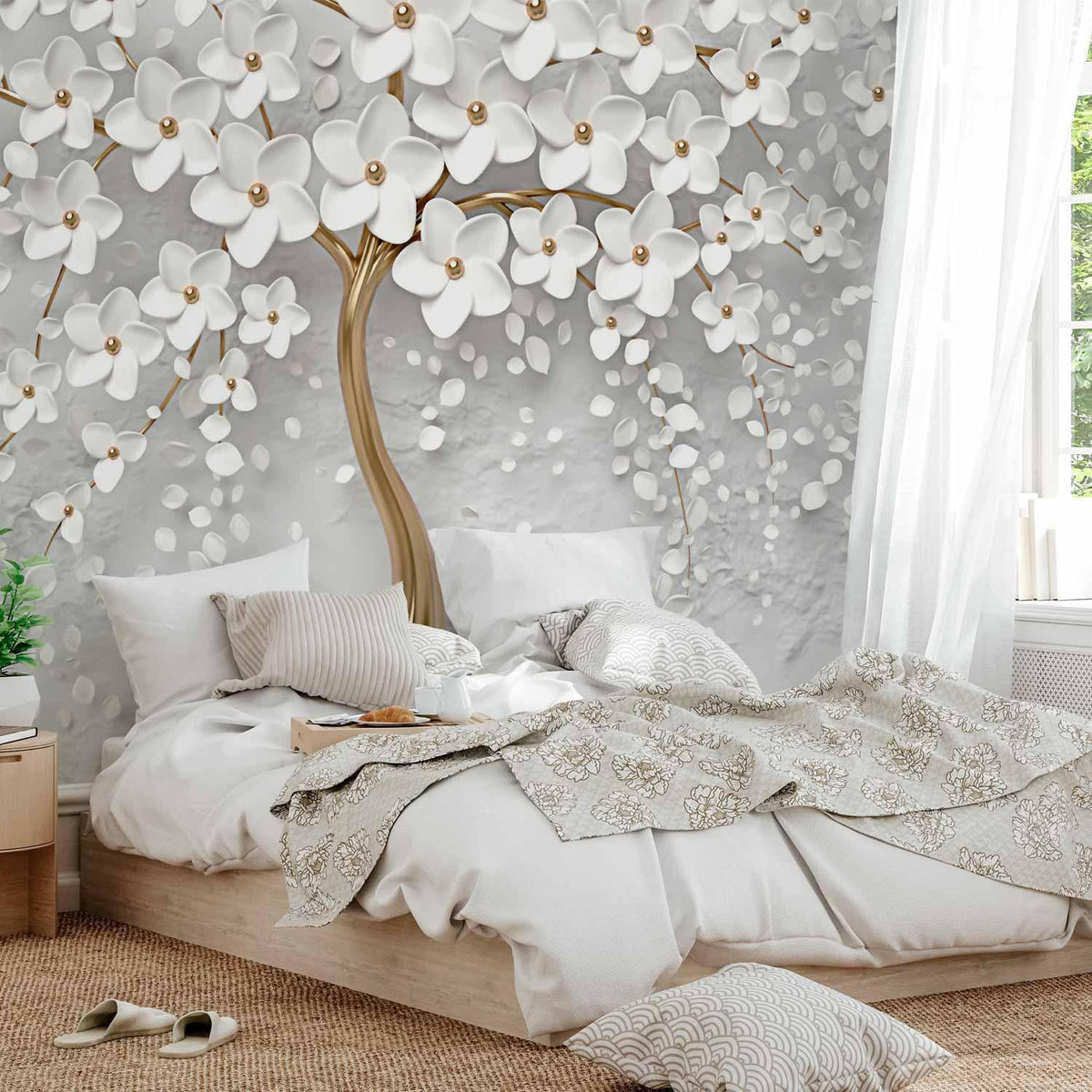 Fototapete Magische Magnolie – Abstrakte Magnolienblüten in traumhaften Farben