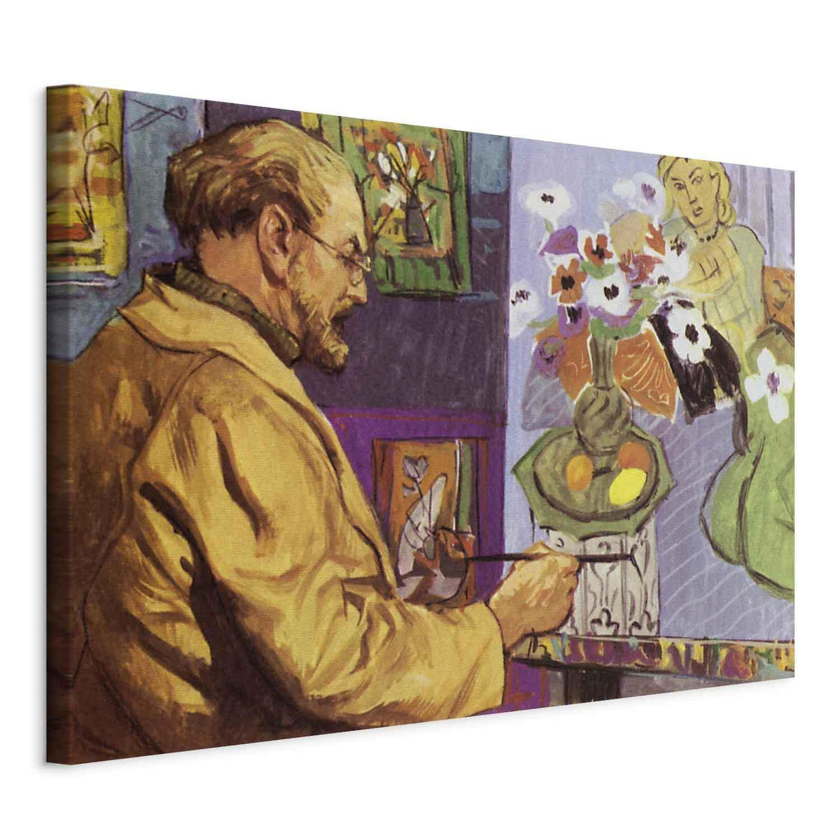 Leinwandbild - Painting by Henri Matisse (colour lithograph)