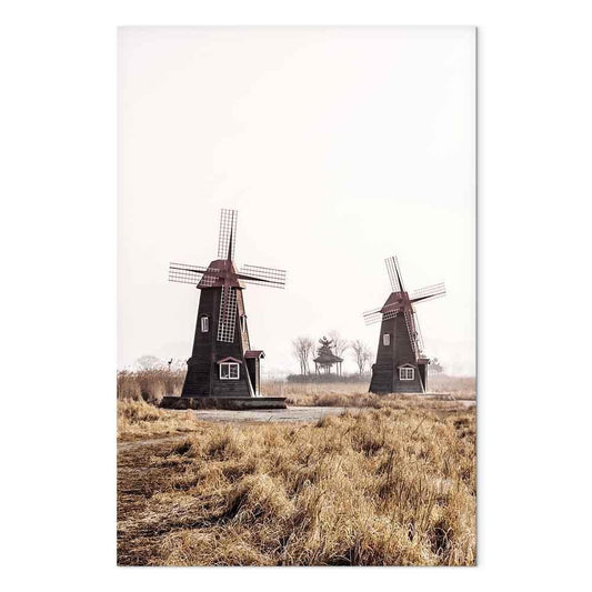 Leinwandbild - Wooden Windmill (1 Part) Vertical