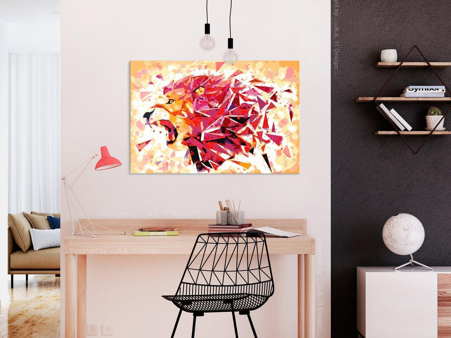 Malen nach Zahlen - Abstract Lion