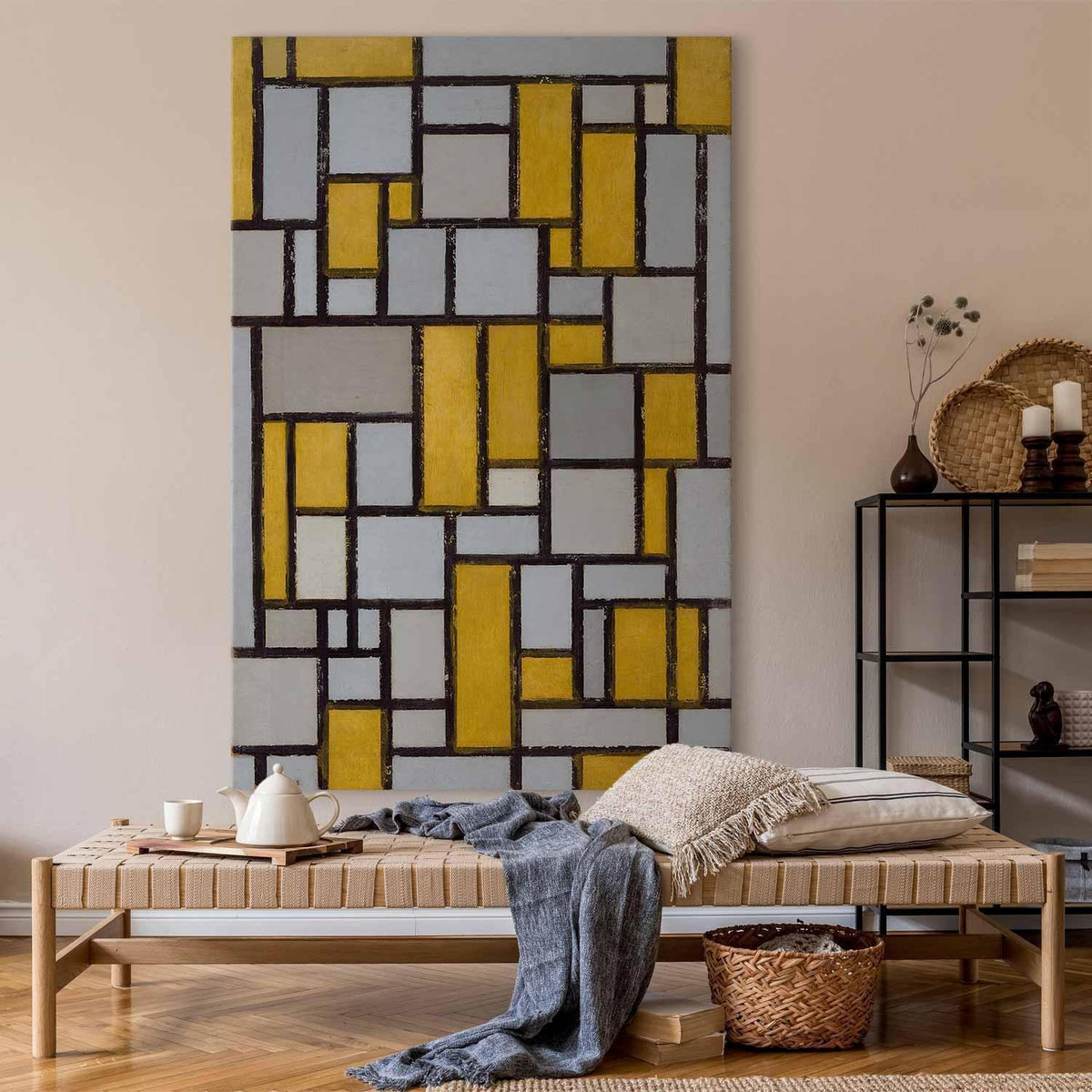 Wandbild XXL - Piet Mondrian – Composition with Grid 27