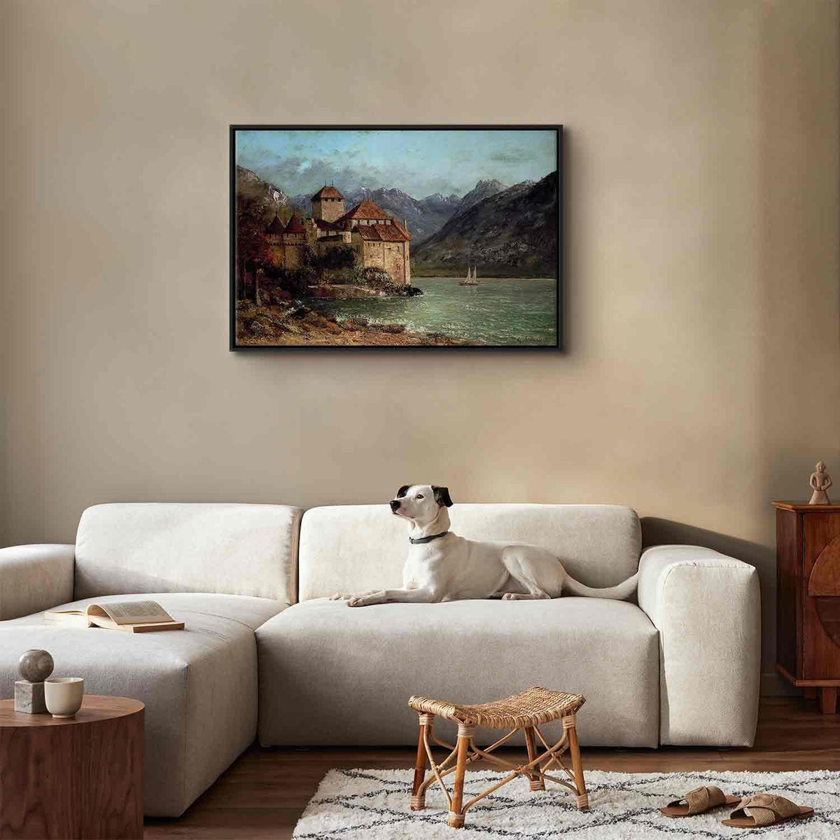 Leinwandbild - Gustave Courbet -Chillon Castle