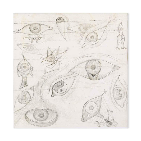 Leinwandbild - Frida Kahlo – Drawing of Eyes