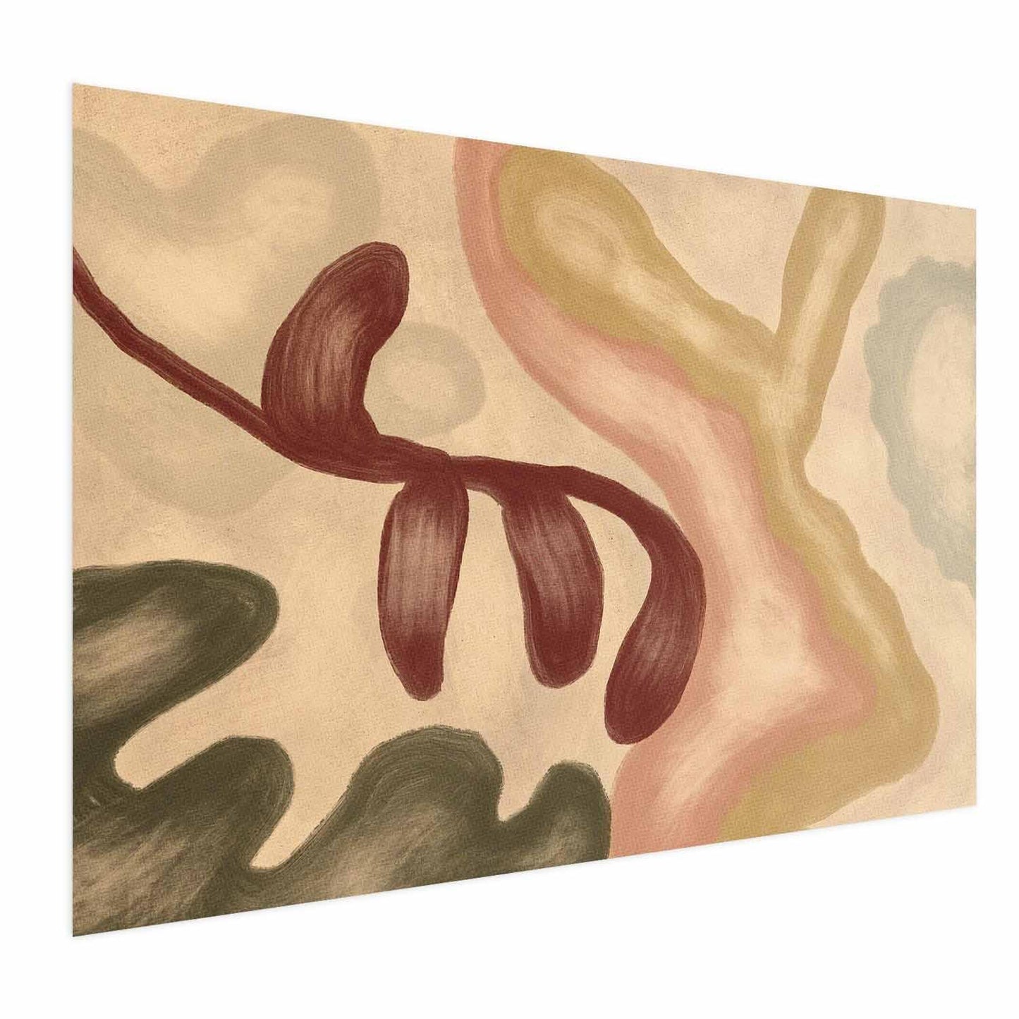 Poster - Colorful Shapes - worn figures in lime wash technique Artgeist