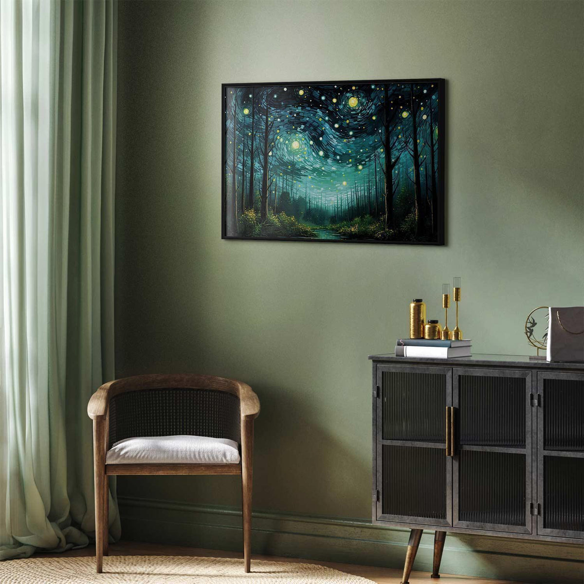 Poster - Starry night - a contemporary version of Van Gogh's night sky