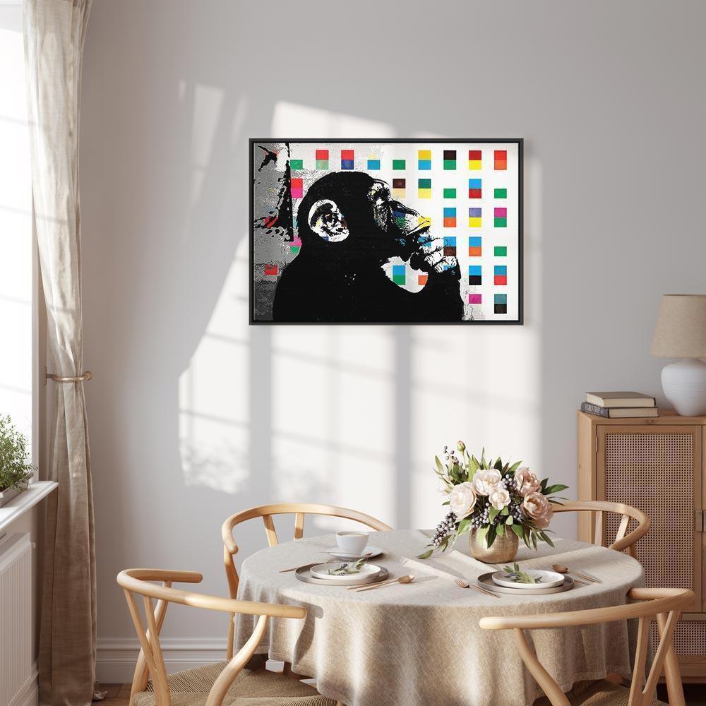 Leinwandbild - Banksy The Thinker Monkey