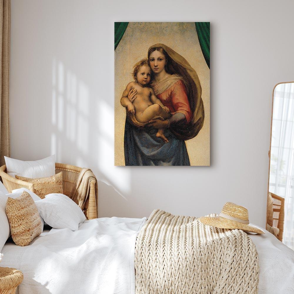 Leinwandbild - Raphael – Sistine Madonna (fragment)