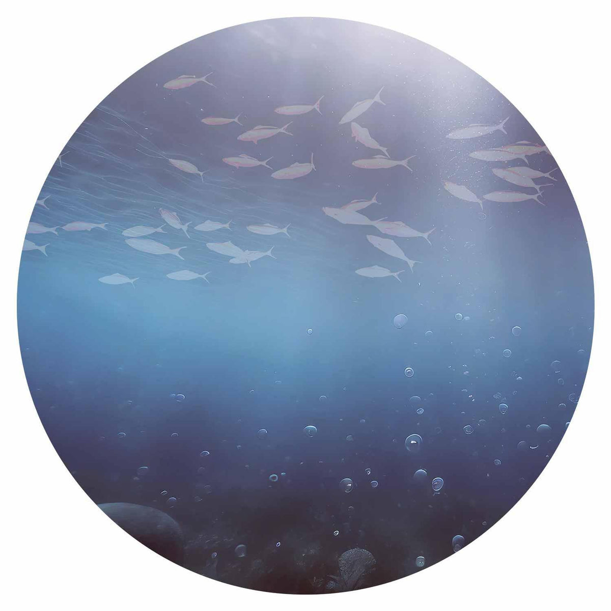 Runde Fototapete - Fish in the depths