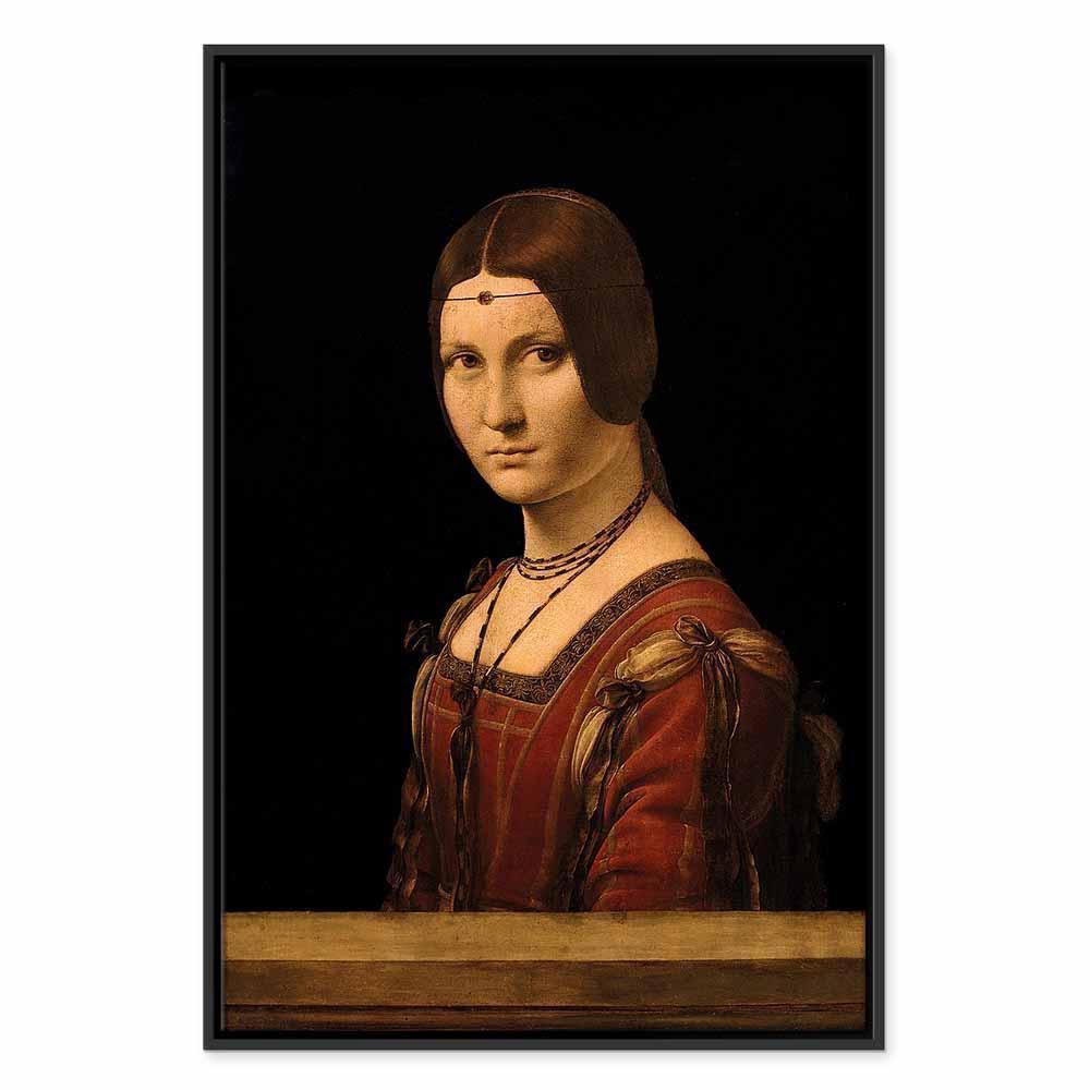 Leinwandbild - Leonardo da Vinci – Beautiful Ferronière