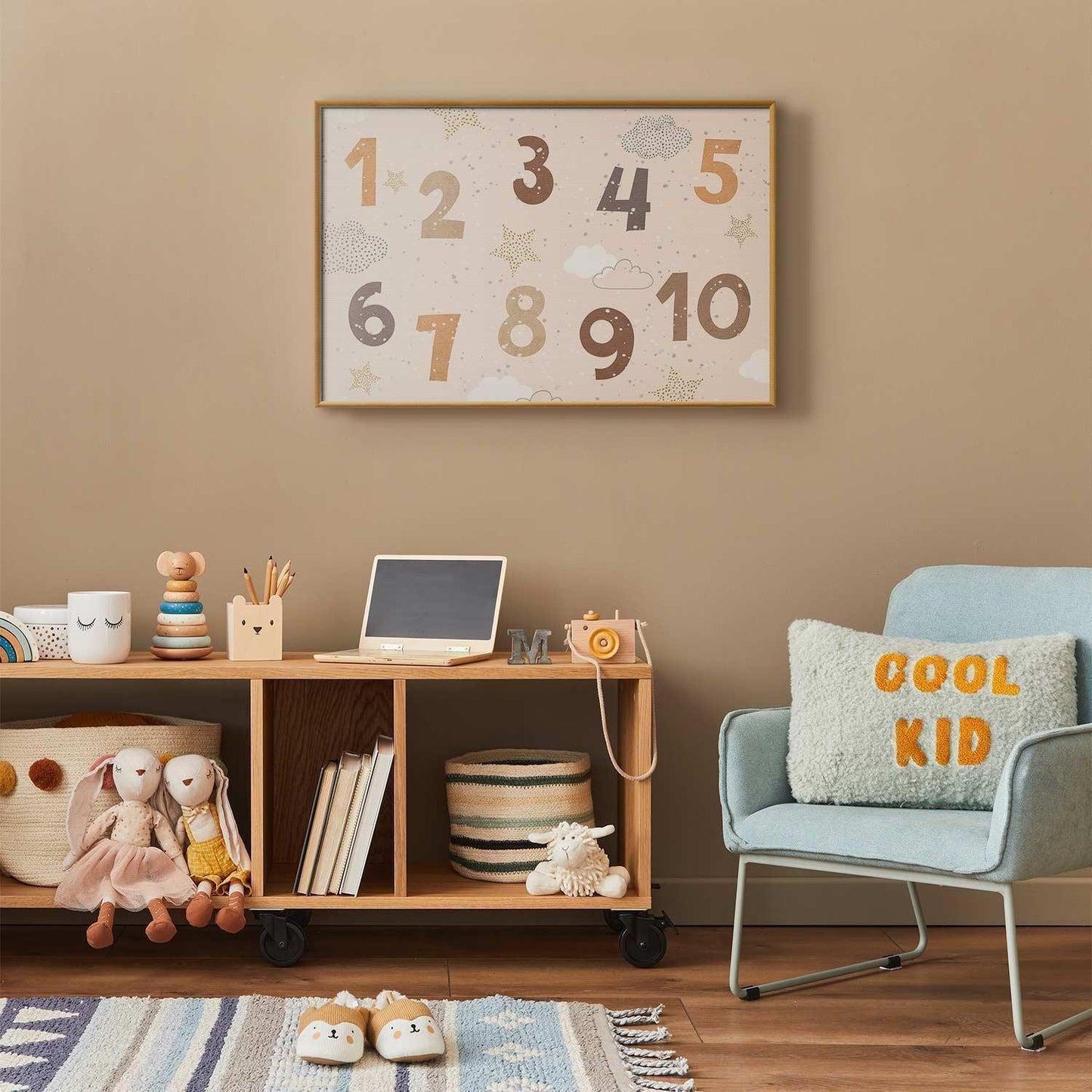 Poster - Numbers with Falling Snow Artgeist
