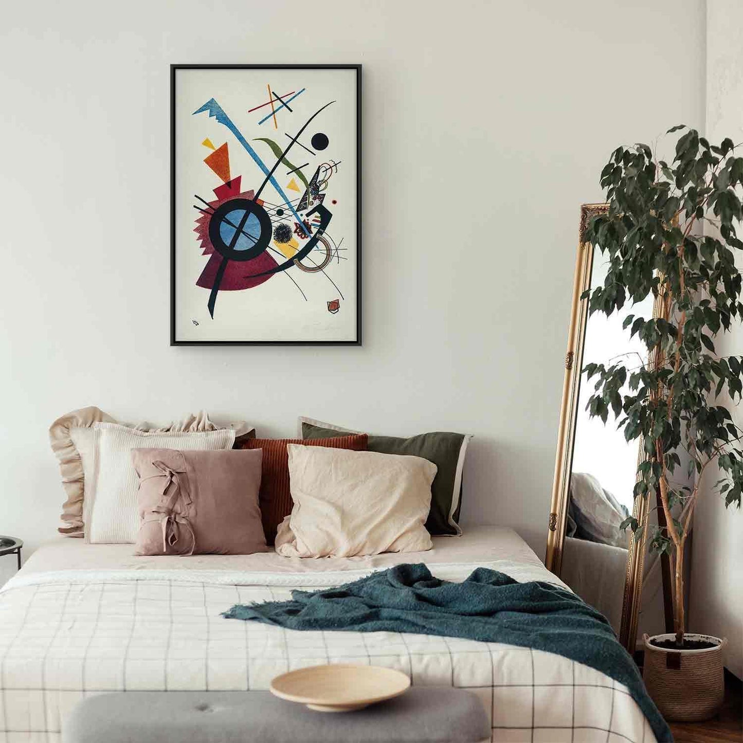 Leinwandbild - Primary Colors - Kandinsky’s Geometric Abstraction (Wassily Kandinsky) Artgeist