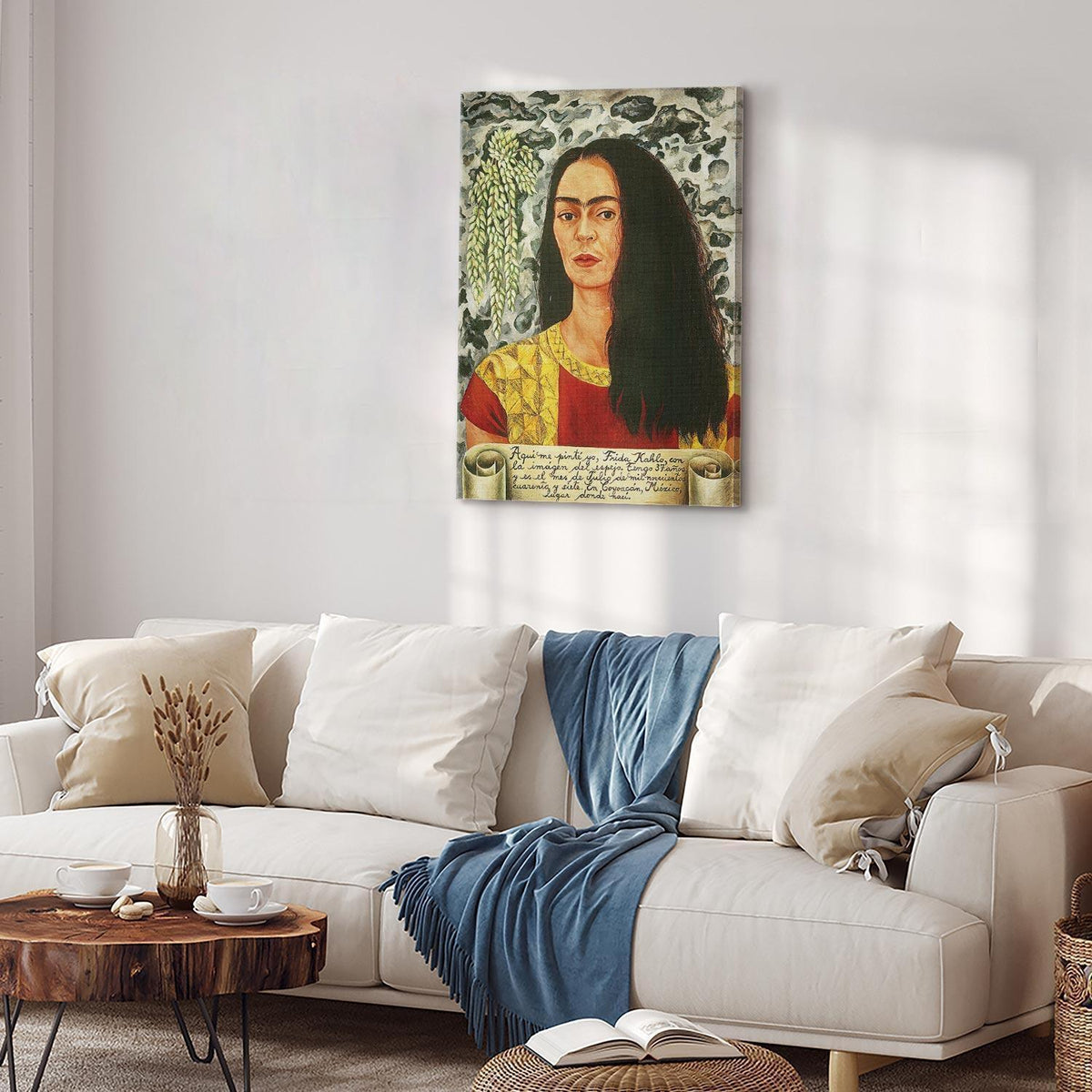 Leinwandbild - Frida Kahlo – Self-Portrait with Loose Hair
