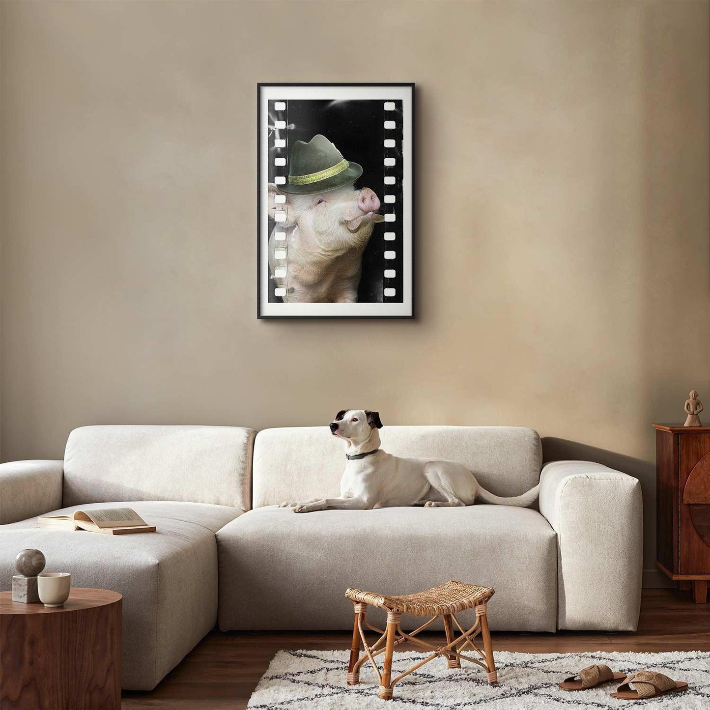 Poster - Pig with a Mustache Artgeist